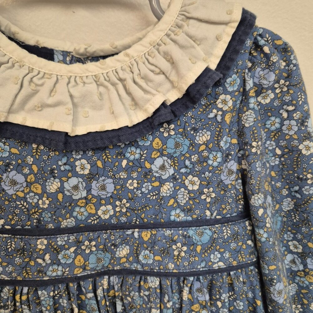 Pepa London Blue Winter Floral Dress 4Y - Picture 2 of 6